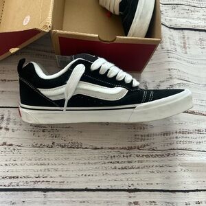 Vans Black and White Knu Skool Sneakers